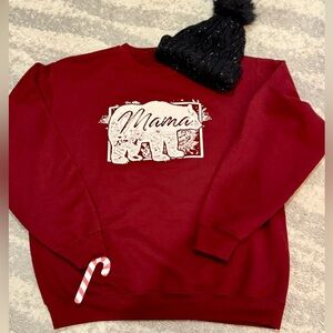 Burgundy 'Mama' Sweatshirt